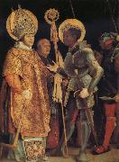 Grunewald, Matthias The Meeting of St Erasmus and St Maurice china oil painting reproduction